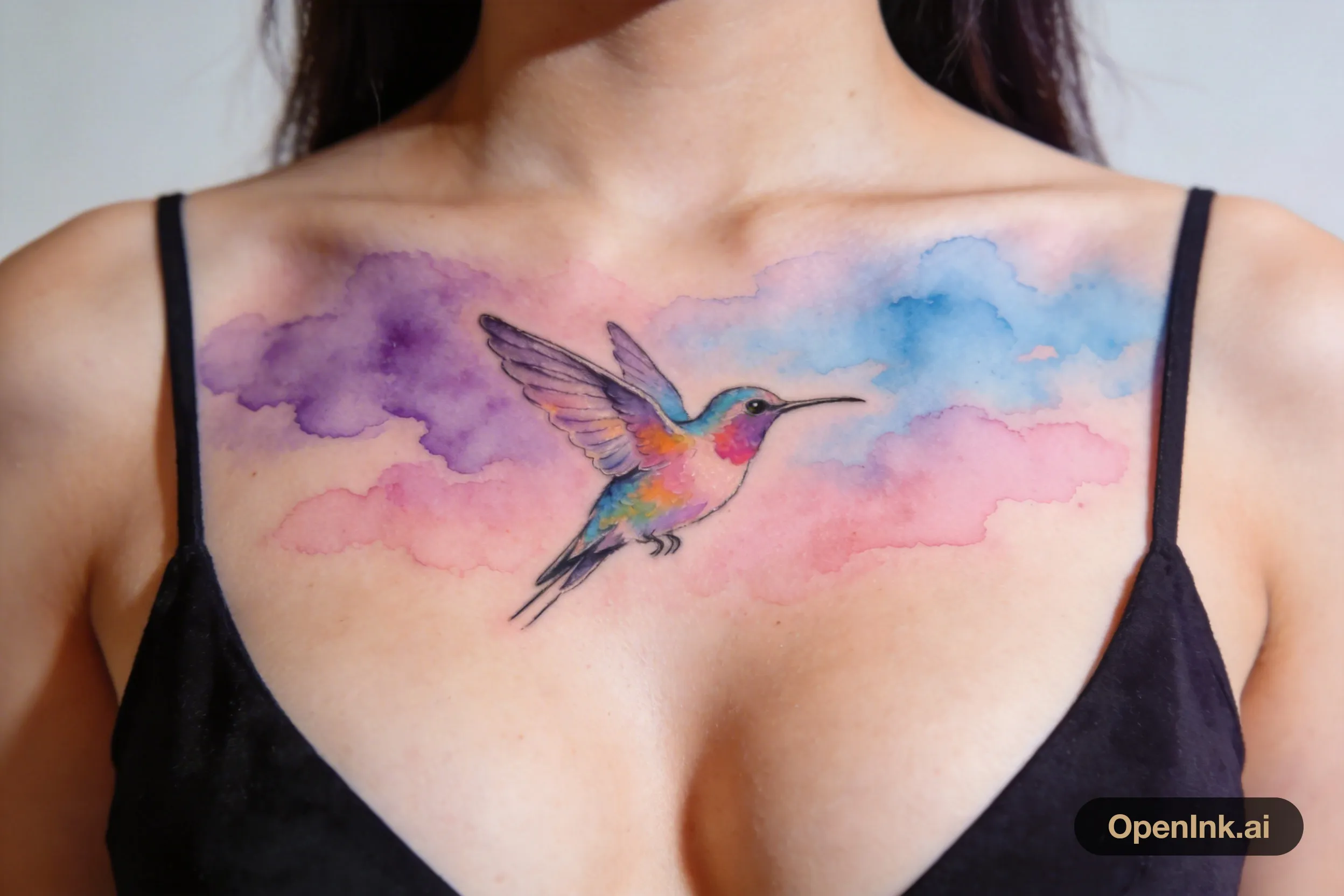 Watercolor pastel tattoo